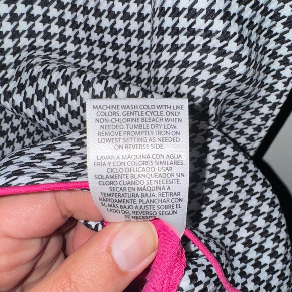 George Girls Size 8 Poodle Dress Set Black Houndstooth Pink Shirt Ruffle Hem NWT - Picture 14 of 14